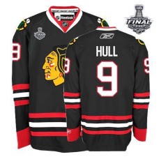 Bobby Hull Jersey Youth 9 Premier Black With 2013 Stanley Cup Finals Bobby Hull Jersey Youth 9 Premier Black With 2013 Stanley Cup Finals