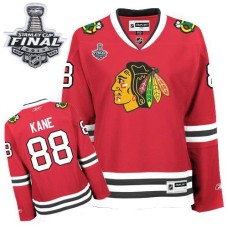 Patrick Kane Jersey 88 Red Women Home Premier With 2013 Stanley Cup Finals