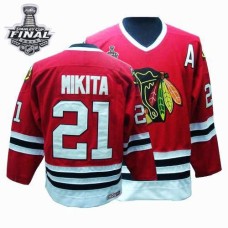 Stan Mikita Jersey CCM 21 Premier Red Throwback Man With 2013 Stanley Cup Finals Stan Mikita Jersey CCM 21 Premier Red Throwback Man With 2013 Stanley Cup Finals