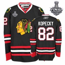 Tomas Kopecky Jersey 82 Authentic Black Man With 2013 Stanley Cup Finals