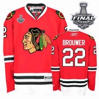 Troy Brouwer Jersey 22 Premier Red Home Man With 2013 Stanley Cup Finals